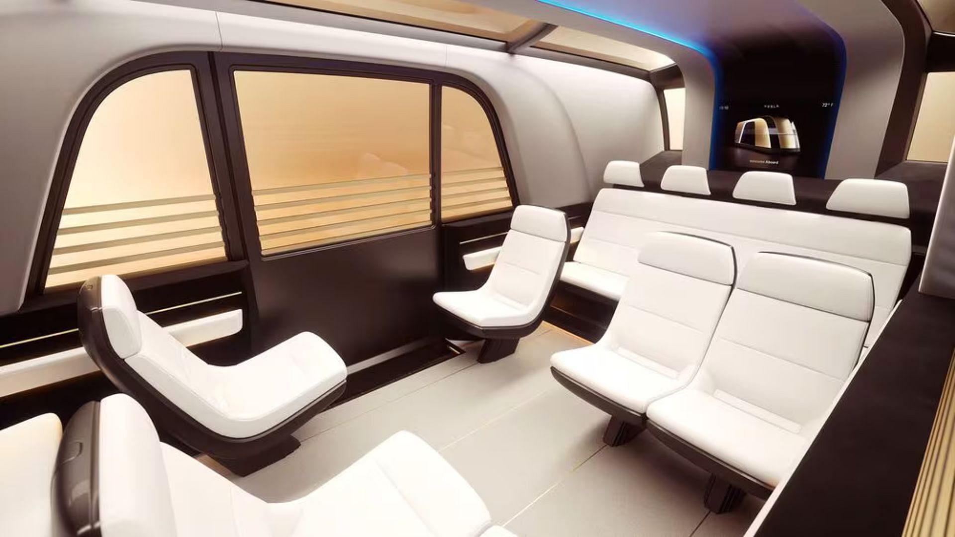 Tesla robovan interior